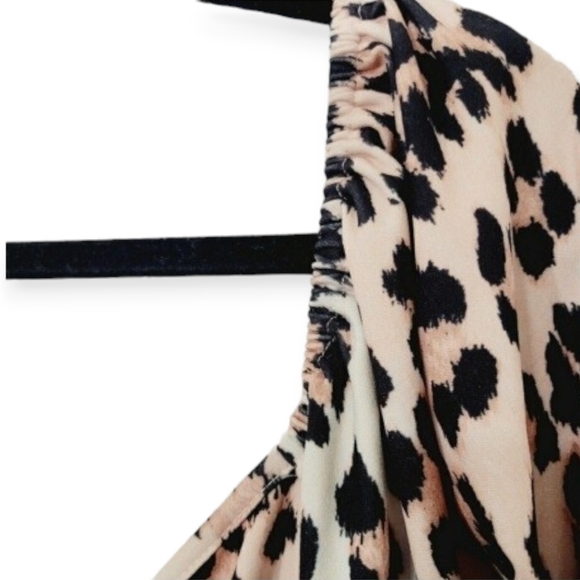 Shein Animal Leppard Print Dress Pullover Longsleeve Adjustable Strap Hem size 4 - Picture 7 of 9